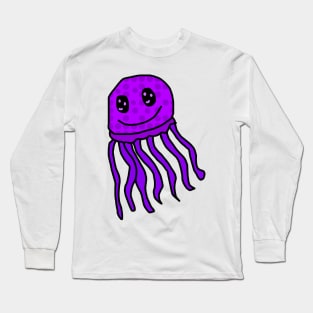 Purple Poke Dot Jellyfish Long Sleeve T-Shirt